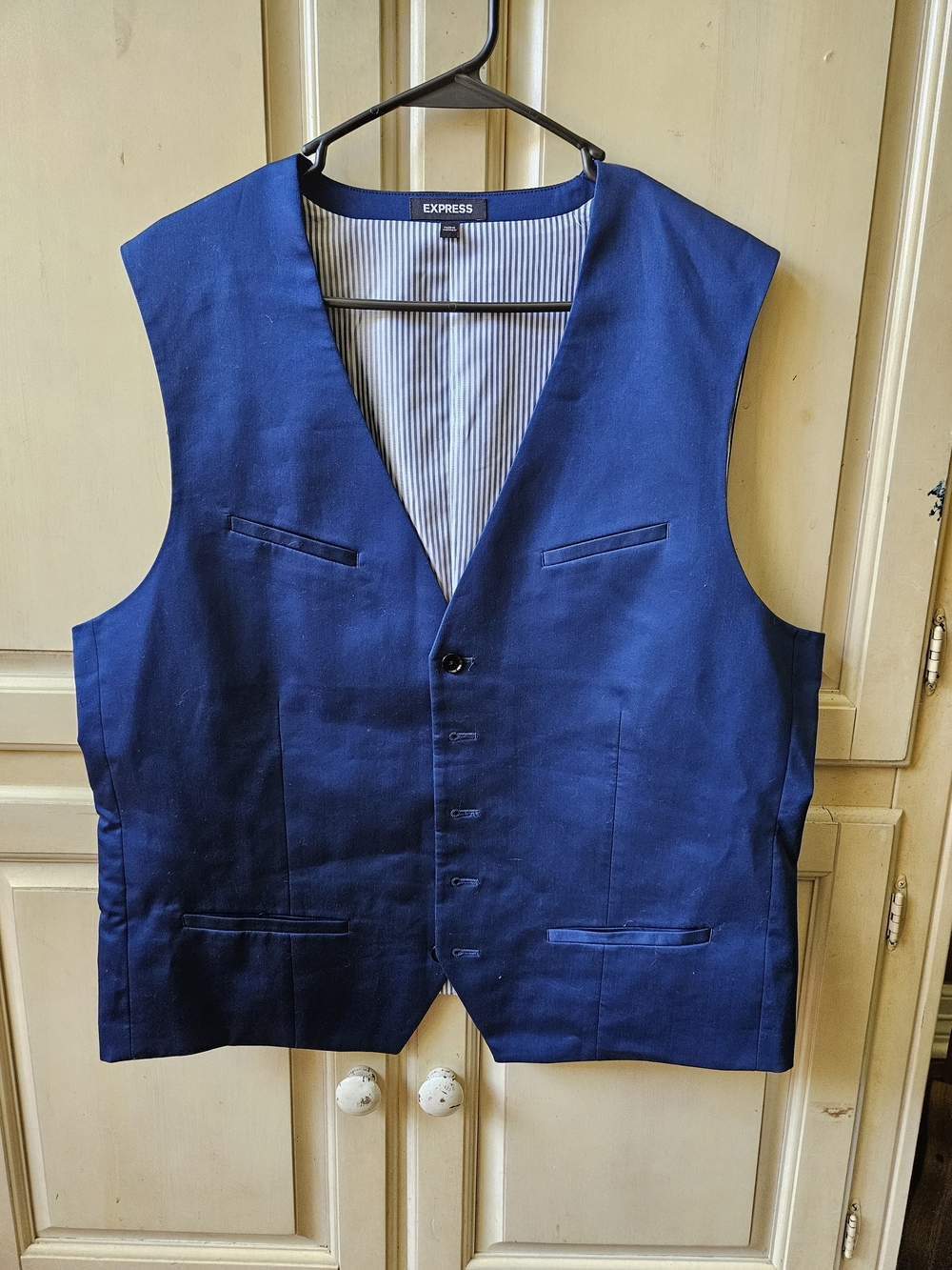 Express Men's Royal Blue Dress Vest